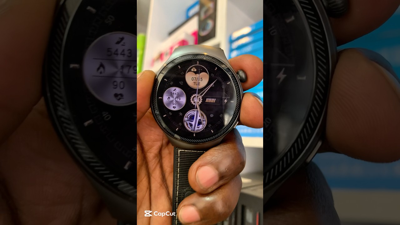 Itel Edge R1 Pro ISW-043-Amoled Screen smartwatch with IP68 waterproof & Leather straps. 