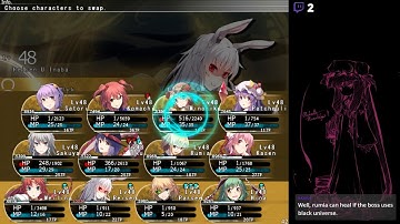 Labyrinth of Touhou 2 Hard Mode - Magatama of Amber Fangs boss fight