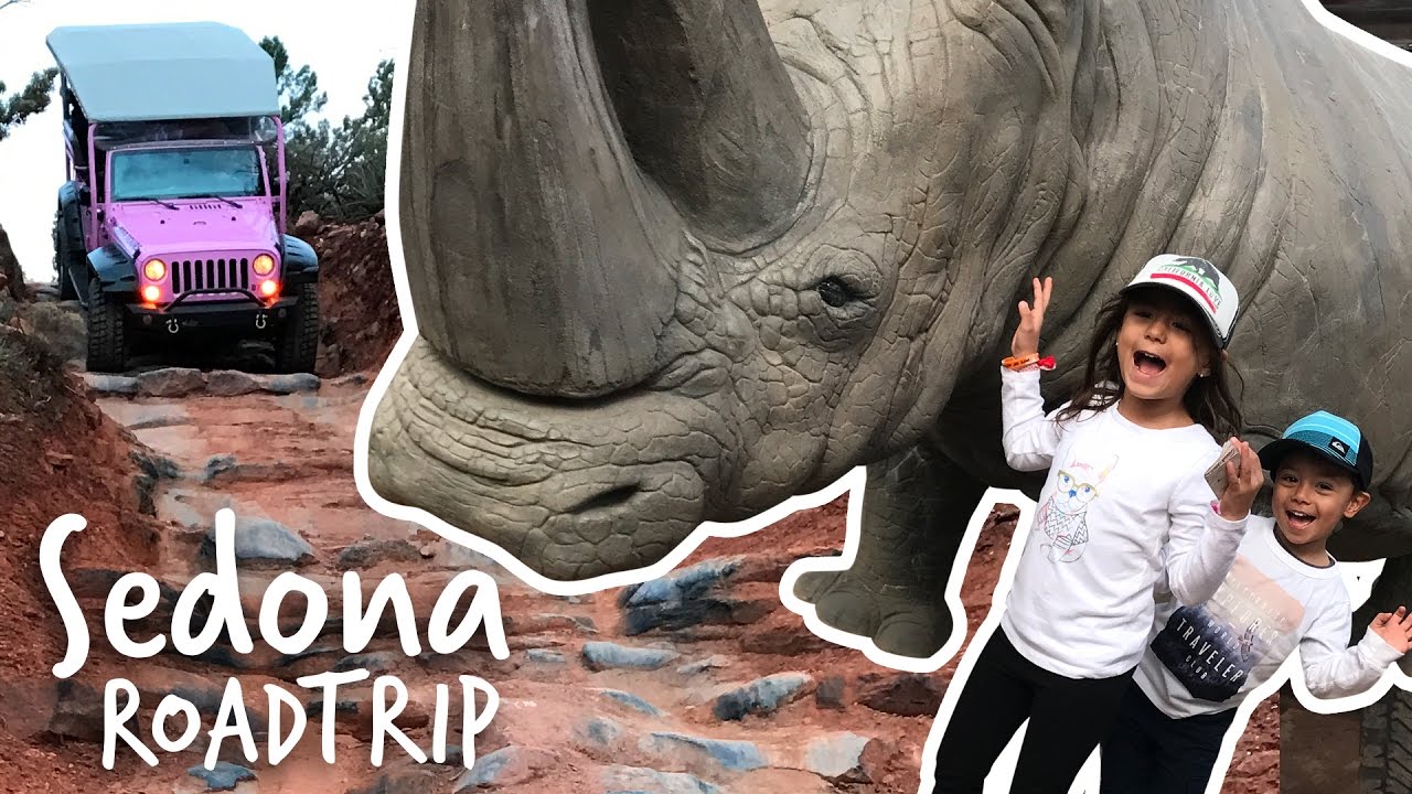 Family trip to Sedona, AZ; 4x4 jeep tour, bears, howling wolves, animals, nature hikes, snow