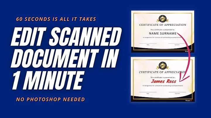 Edit Scanned Documents in 1 minute without Photoshop | Edit Scanned PDF Documents Instantly