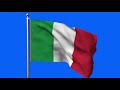 ITALY FLAG ANIMATION GREEN SCREEN (4K LOOP VIDEO)