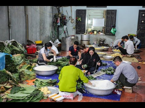Video Về thăm làng gói bánh chưng truyền thống Tranh Khúc... - youtube