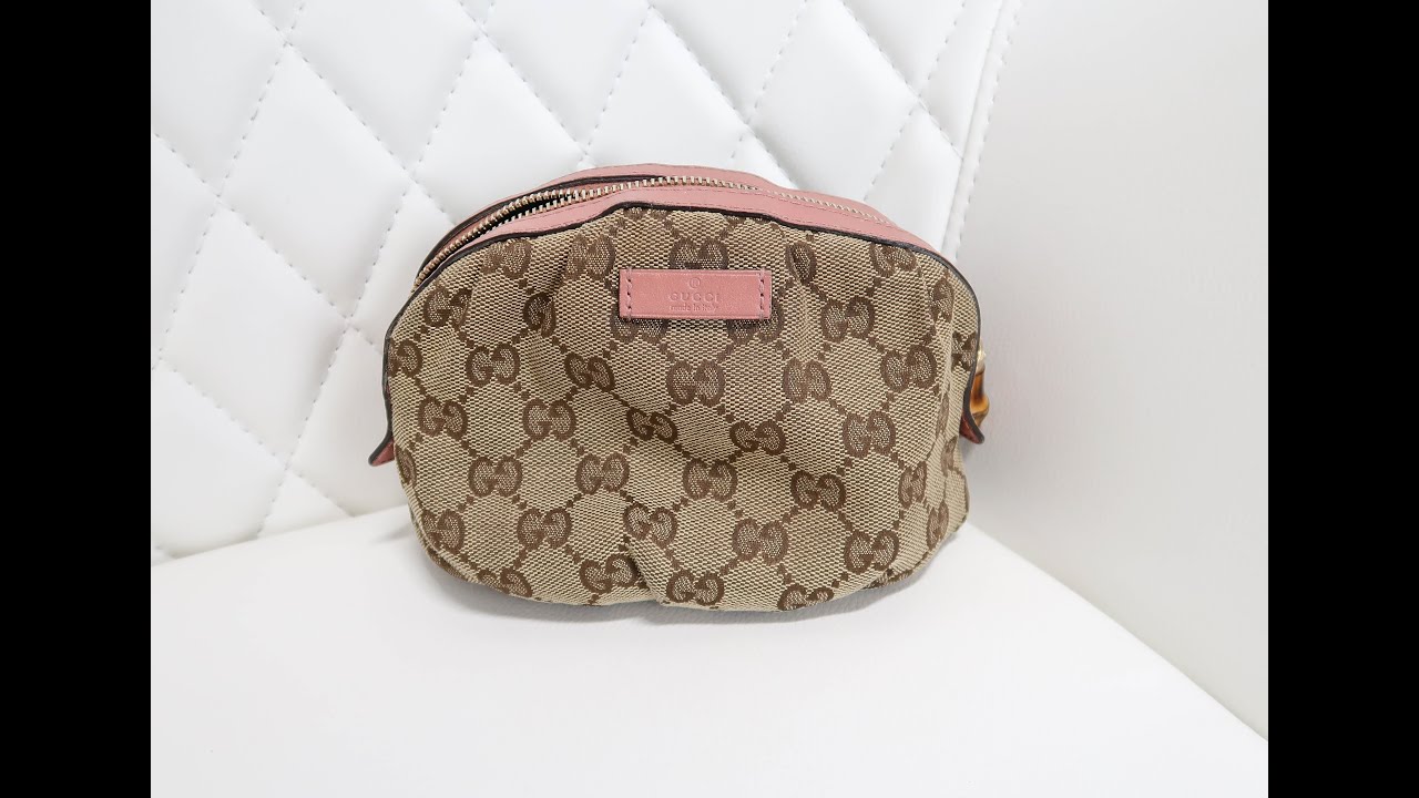 Authentic Gucci Canvas Cosmetic Bag YouTube