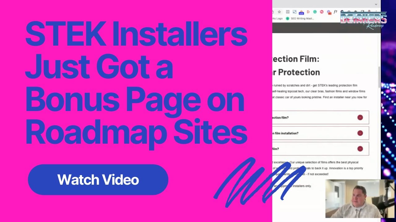 STEK Installers Just Got a Free Bonus on Roadmap Sites