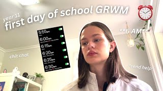 GRWM for the first day of high school **6 AM**