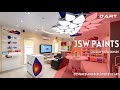 Jsw paints  colour vista senses  latest project delivery by dart  retail design agency