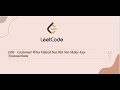 LeetCode   Customer Who Visited but Did Not Make Any Transactions