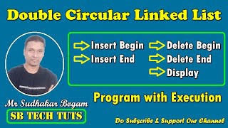 Double Circular Linked List Program with Execution (Practical) | Linked List | Data Structures