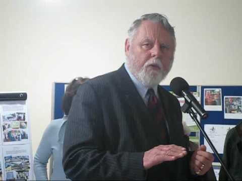 Terry Waite speaking at the new Emmaus Hampshire b...