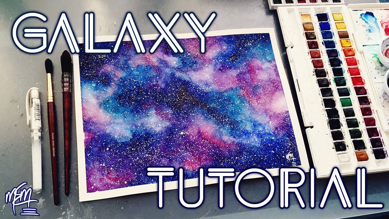 I Need Space” watercolor and white gouache - Me, First attempt at Galaxy :  r/Watercolor