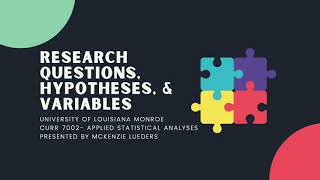 Research, Hypotheses, and Variables