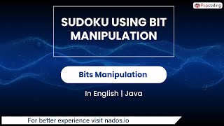 Sudoku Using Bit Manipulation | Module: Bit Manipulation | In English | Java | Video_16