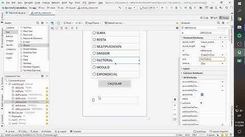 Video Calculadora (RadioButton) en Android Studio