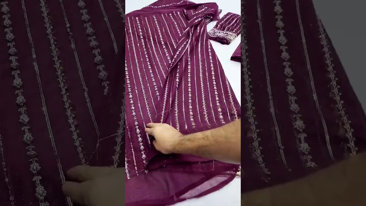 KANWAL MALIK NEW PLUM CHIFFON PARTY WEAR