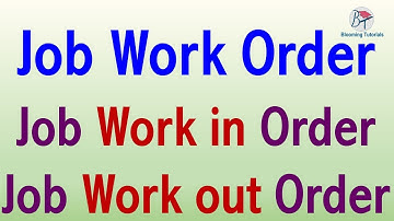 job work order in tally ERP 9 Tamil