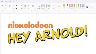 How To Draw The Hey Arnold Logo Using Ms Paint How To Draw On Your Computer