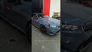 Factory fresh ➜ stealth luxury 😮🔥 | 2025 BMW M5 tint transformation#BMWM5 #WindowTint #CarUpgrade