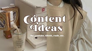 Content Ideas for tiktok, yt, reels, etc. ☁️✨ | donnamarizzz