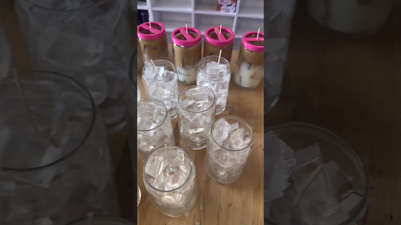 Iced latte candles will be restocking ✨🧋 