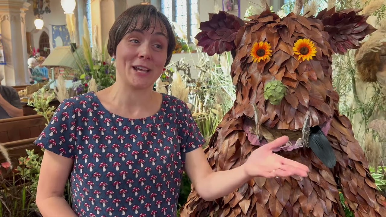 Would you be-leaf it - The Gruffalo made of foliage at Dersingham's Flower Festival!