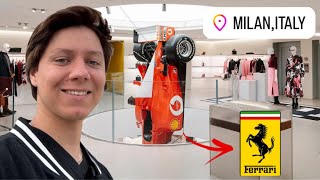 Así es la Ferrari Store de Milano, Italia + autos exóticos por la calle | Eliam GT