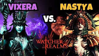 SHOWDOWN!! VIXERA vs. NASTYA DAMAGE TESTING!! How Much BETTER is NASTYA?? Watcher of Realms