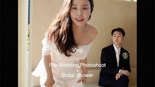 Vlog Self wedding shoot hair makeup+Bridal shower(feat. friends for 15 yrs.) Wedding Preparation ep2