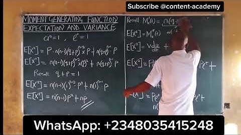 Moment Generating Function | Expectation and Variance