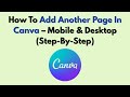 How To Add Another Page In Canva – Mobile & Desktop (Step-By-Step)