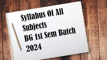1st semester syllabus download all subjects pdf download @viral video