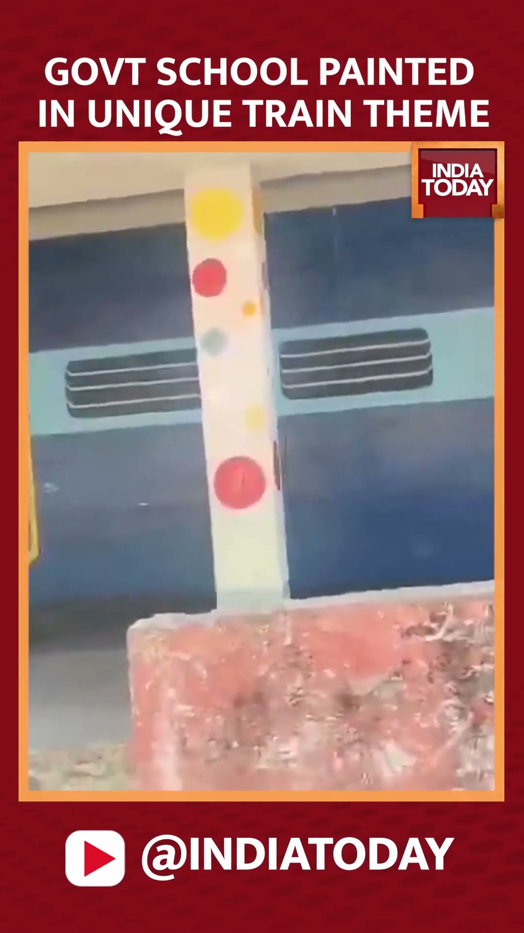 Govt School In Telangana's Karimnagar Painted In Train Theme To Increase Enrollment Of Students