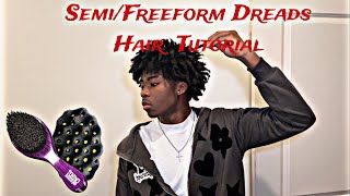 Semi/Freeform Dreads hair tutorial