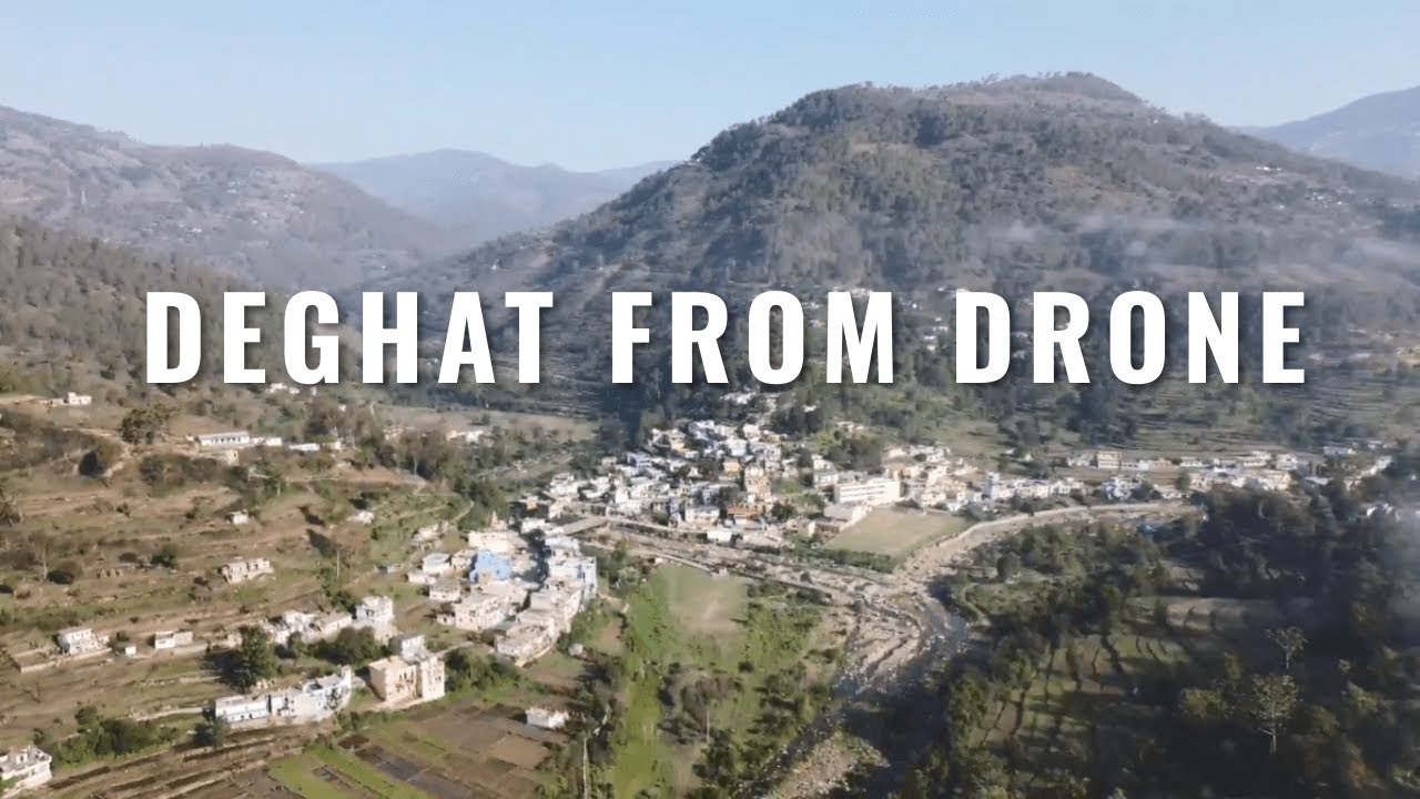 Deghat Valley in Almora, Uttarakhand Deghat From Bird Eye View DJI