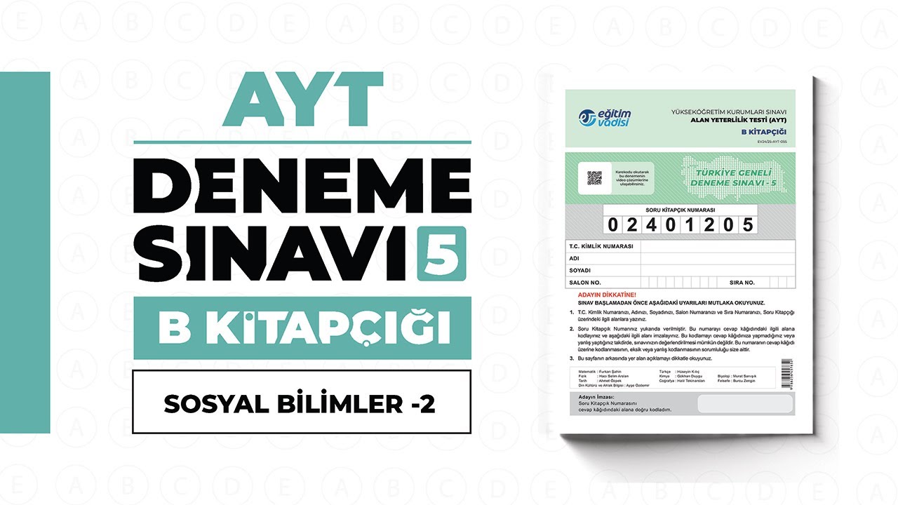 EĞİTİM VADİSİ DENEME 5 AYT B Kitapçığı Sosyal Bilimler 02 Soru Çözümleri