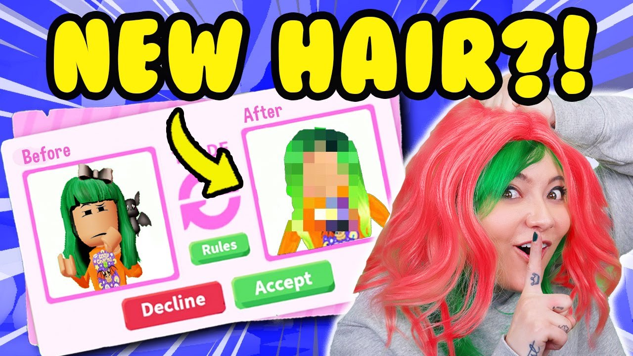 I Played ADOPT ME Until I Did a *HAIR REVEAL*! Cute Reaction From ...