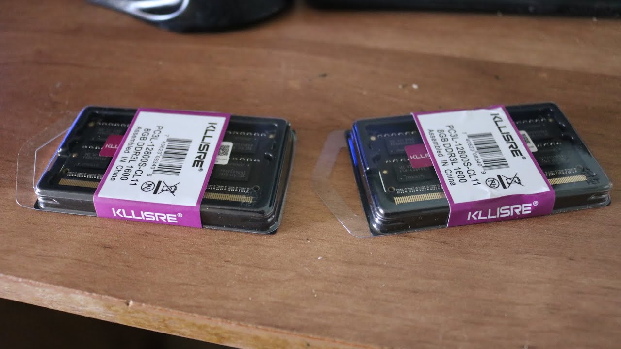 Kllisre 2x8(16GB) DDR3L Sodimm memory Unboxing and testing - YouTube