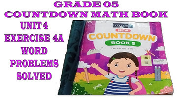 Class 5 Countdown Unit 4 Exercise 4a Word Problems Solved Completely