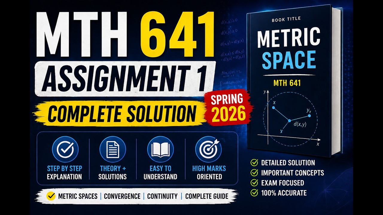 mth 641 assignment 1 solution spring 2026 - YouTube