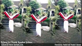 Rejang Sri Manik Rambut Sedana - Bersama penciptanya, Ibu Ni Ketut Surinati, S.Sn #Pondokinditabanan