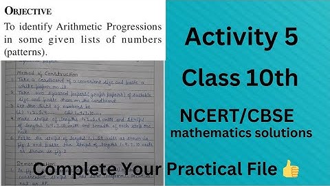 Maths Lab Activity 5 Class 10// Maths Practical// Class 10 Maths Activity Solution// CBSE board