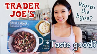 new Trader Joe's Beef Bulgogi taste test! Trader Joe's Korean~ Asian frozen food at Trader Joes