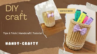 فكرة?اعادة تدوير♻️بسيطة وسهلة برطمانحرف-يدويةdiy home decor recyclage craft هاند handmade