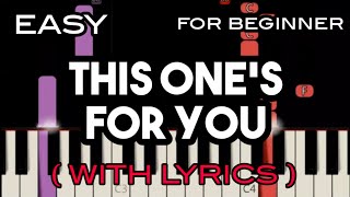 THIS ONE'S FOR YOU ( LYRICS ) - BARRY MANILOW | SLOW & EASY PIANO