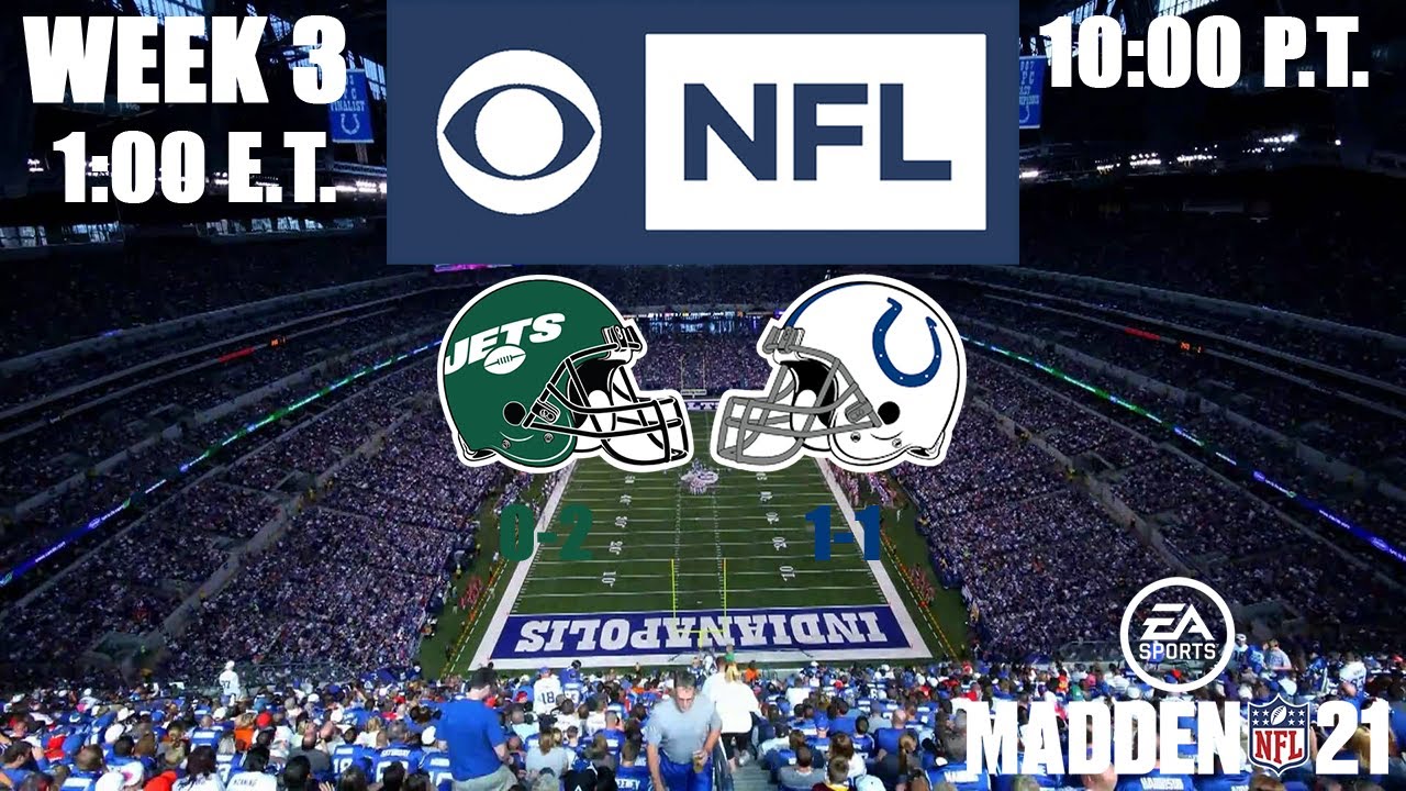 2020 NFL Season - Week 3: Jets at Colts (Madden 21)