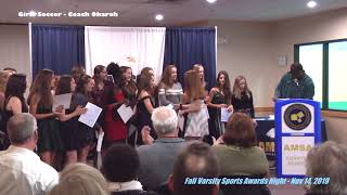 Fall 2019 Sports Awards Night - Girls Soccer
