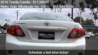 2010 Toyota Corolla Base 4-Speed AT - for sale in Corona, CA