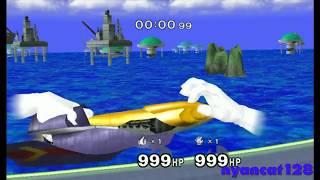 Super Smash Bros. Melee Crazy Mod UE: Master Hand vs. Crazy Hand (Big Blue: Wild Ride)