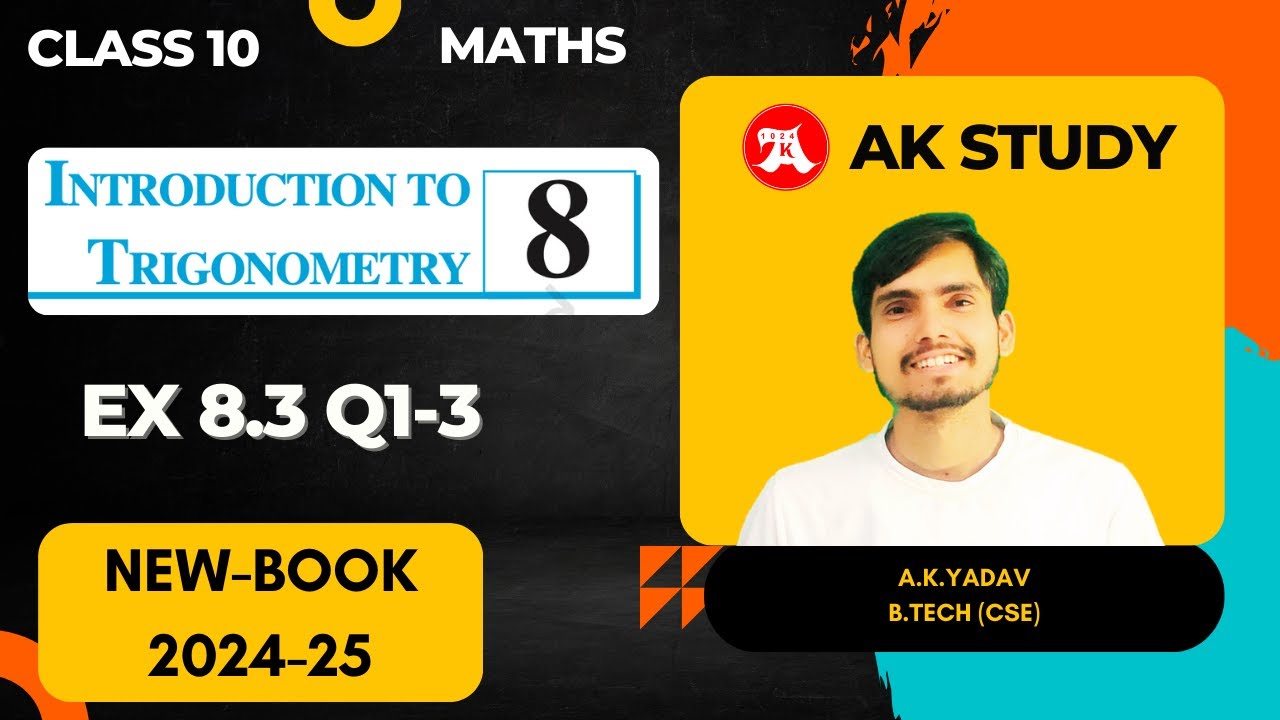 Class 10 Maths chapter 8 Ex 8.3 | Q1-3 | trigonometry | Ak Study - YouTube