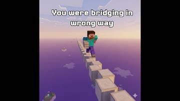 Tips to bridge in minecraft bedrock!!! #minecraft