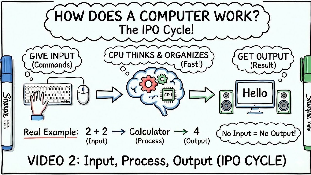 Input, Process, Output Explained | IPO Cycle in Hindi | video 2 ...